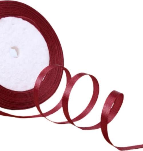 Saten Kurdele 3 cm 10 Metre Bordo