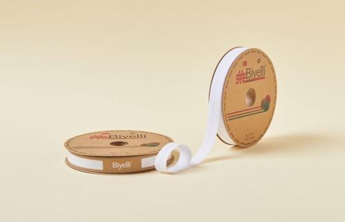 Biye Koton Katlı D01 Beyaz 2 cm 25 Metre %65 Koton %35 Polyester