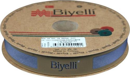 Biye Koton Katlı D23 Koyu Gri 2 cm 25 Metre %65 Koton %35 Polyester