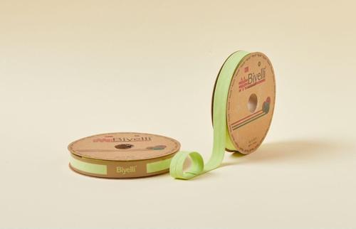 Biye Koton Katlı D31 Fıstık Yeşili 2 cm 25 Metre %65 Koton %35 Polyester