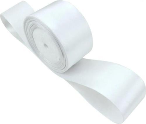 Saten Kurdele 6 cm Beyaz 2 Metre