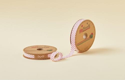 Biye Puanlı Katlı B03 Kırmızı 2 cm 25 Metre %65 Koton %35 Polyester