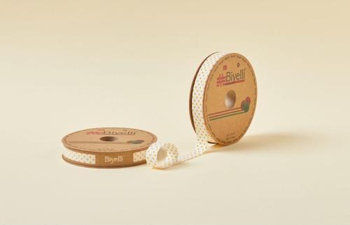 Biye Puanlı Katlı B04 Sarı 2 cm 25 Metre %65 Koton %35 Polyester