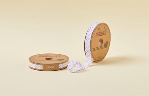 Biye Puanlı Katlı B07 Lila 2 cm 25 Metre %65 Koton %35 Polyester