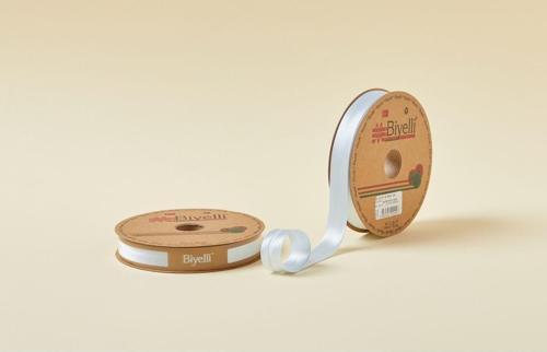 Biye Saten Katlı 003 Açık Mavi 2 cm 25 Metre %100 Polyester