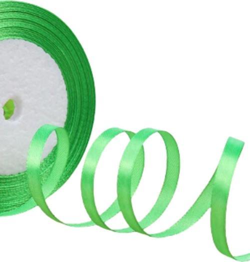 Saten Kurdele 6 mm Fıstık Yeşili 10 Metre