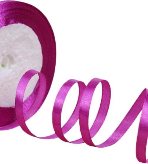 Saten Kurdele 6 mm Fuşya 1 Metre