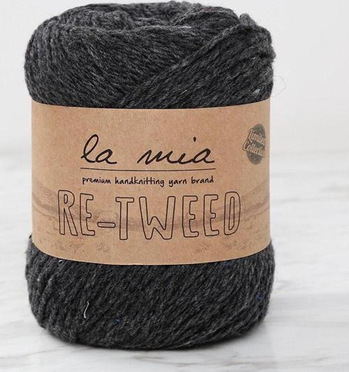 La Mia Re-Tweed Koyu Gri Melanj El Örgü İpi - L158