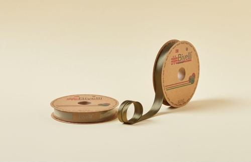 Biye Saten Katlı 018 Haki 2 cm 25 Metre %100 Polyester