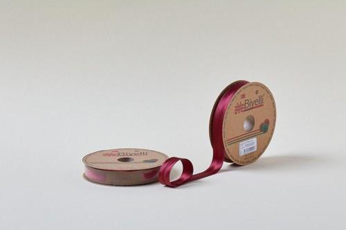Biye Saten Katlı 022 Bordo 2 cm 25 Metre %100 Polyester