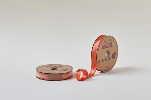 Biye Saten Katlı 028 Turuncu 2 cm 25 Metre %100 Polyester