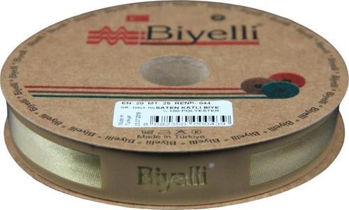 Biye Saten Katlı 044 Yağ Rengi 2 cm 25 Metre %100 Polyester