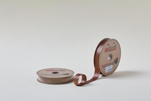 Biye Saten Katlı 047 Kahverengi 2 cm 25 Metre %100 Polyester