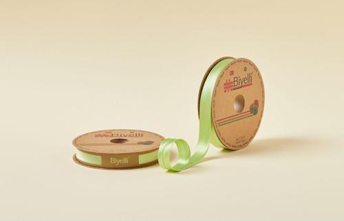 Biye Saten Katlı 056 Fıstık Yeşili 2 cm 25 Metre %100 Polyester