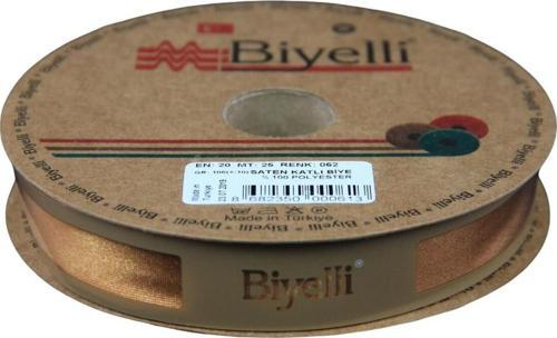 Biye Saten Katlı 062 Açık Hardal 2 cm 25 Metre %100 Polyester