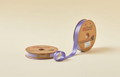 Biye Saten Katlı 073 Koyu Lila 2 cm 25 Metre %100 Polyester