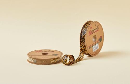 Biye Saten Katlı 090 Leopar 2 cm 25 Metre %100 Polyester