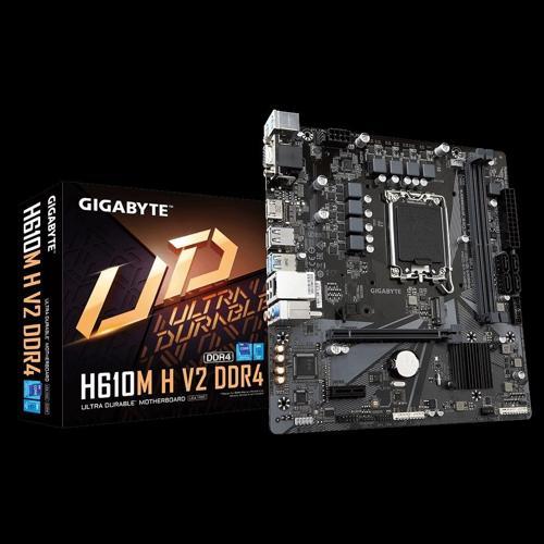 Gıgabyte H610m H V2 Ddr4, Rev1.0, 3200mhz. 2xddr4, M.2, D-sub, Hdmı, 12-13.14.nesil, Lga1700 Soket, 