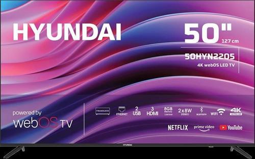 Hyundaı 50hyn2205, 50" 127cm, 4k Ultra Hd, Dahili Wi-fi, Dahili Uydu Alıcılı, Smart Led Televizyon