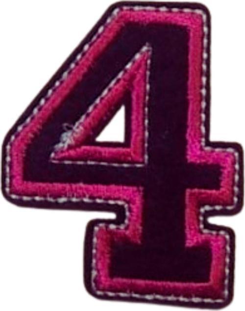 Aplike Ütü İle Yapışan 4  Rakamı  Arma 4x4 cm