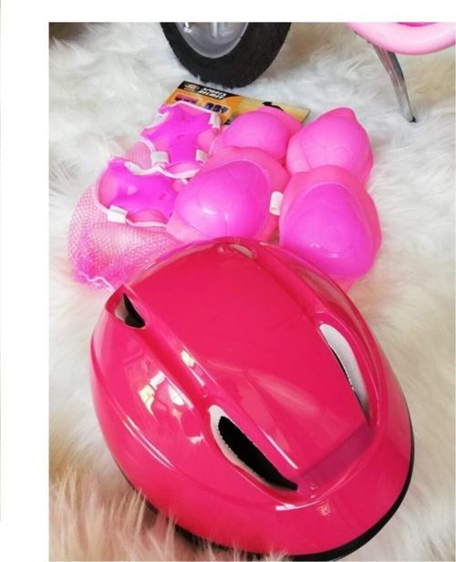 Bisiklet Kaykay Paten Çocuk Kaskı Ve 6 Parça Dizlik Dirseklik El Pedi Koruma Seti