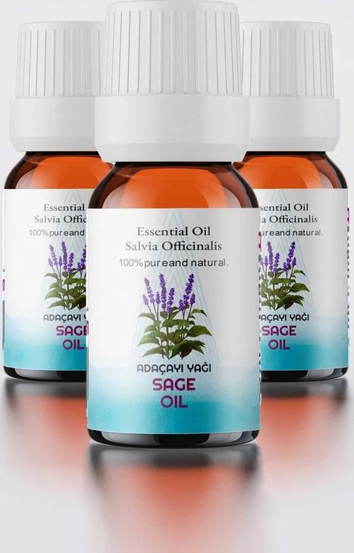Adaçayı Yağı, %100 Doğal Uçucu Yağ, Sage Oil 3'lü Set 10 ml