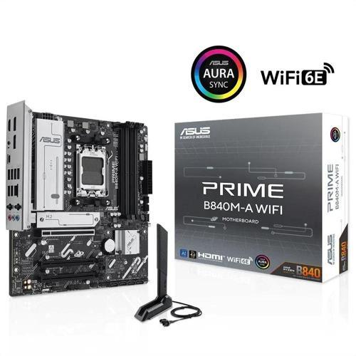 Prıme B840m-a Wıfı, 4xddr5, 3x M.2, Hdmı, 2x Dp, Type-c, Wı-fı 6e, Bluetooth 5.3, Am5 Soket Gam