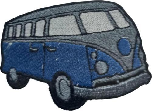 Aplike Ütü İle Yapışan Otobüs Mavi - Gri Arma 4x2 cm
