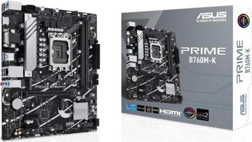 Prıme B760m-k Ddr5 8000mhz 1xvga 1xhdmı 2xm.2 Usb 3.2 Matx 1700p (12. / 13. Ve 14. Nesil İşlemc