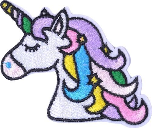Aplike Ütü İle Yapışan Unicorn At Beyaz Karışık Arma 6x3 cm