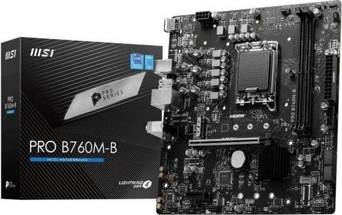 Pro B760m-b Ddr4 4800(oc) Pcı-e M.2 Usb3.2 Hdmı Matx