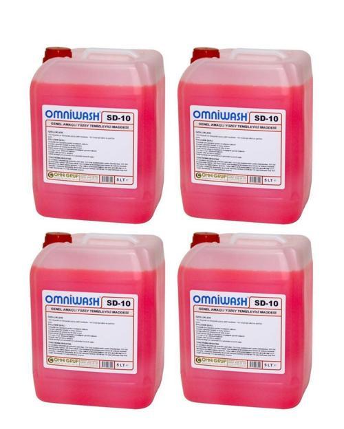 SD-10 Genel Amaçlı Yüzey Temizleyici Parfümlü 5 Litre 4 Adet