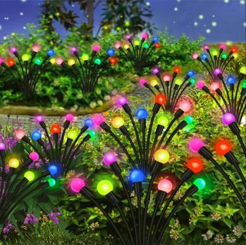 SOLAR 8 TOP ÇOK RENKLİ ATEŞ BÖCEĞİ LED BAHÇE AYDINLATMA SOLAR RGB BAHÇE SÜSÜ