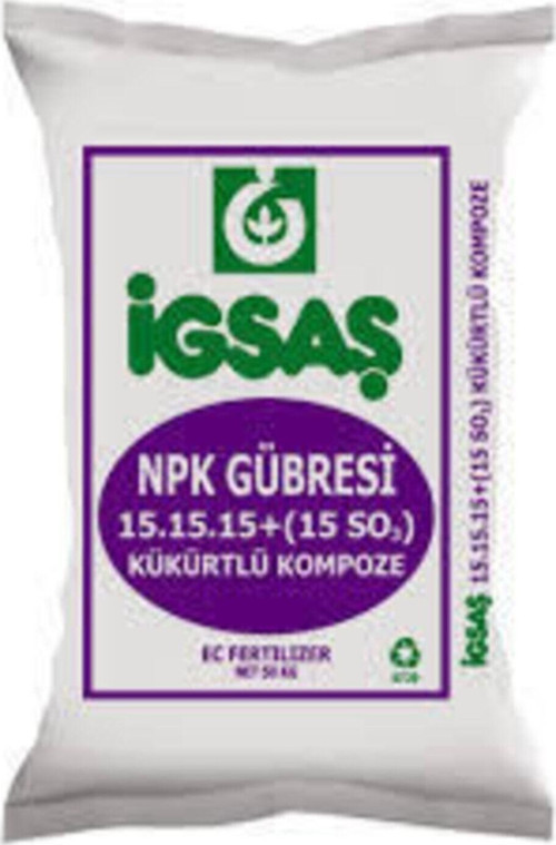 15 15 15 Kükürtlü Taban Gübresi Kompoze Bitki Gübresi Toprak Altı Gübre 10 Kg
