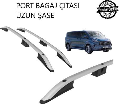 TOURNEO CUSTOM UZUN ŞASE 2025 2026 2027 PORTBAGAJ TAVAN ÇITASI GRİ