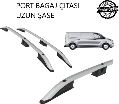 TRANSİT CUSTOM VAN UZUN ŞASE 2025 2026 2027 PORTBAGAJ TAVAN ÇITASI GRİ