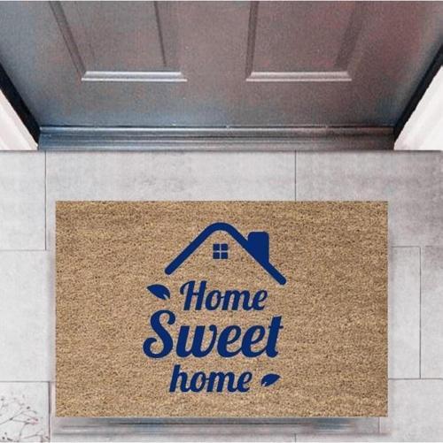 Kapı Önü Paspası Dekoratif Dijital Baskı Home Sweet Home P-2321
