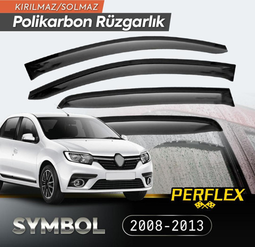 Renault Symbol 2008-2013 Cam Rüzgarlığı V2 Düz