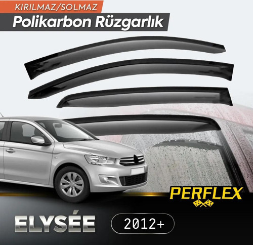 Perflex Polikarbon Kırılmaz Rüzgarlık V2 Düz Citroen C-Elysee 2012+