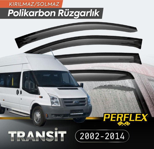 Ford Transit 2002-2014 Cam Rüzgarlığı V2 Düz