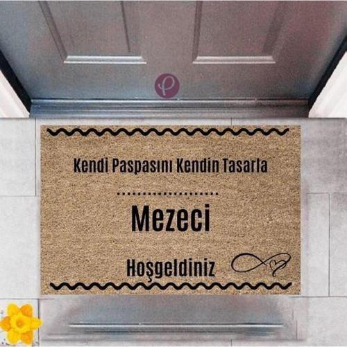 Kapı Önü Paspası Dekoratif Dijital Baskı Mezeci P-2531