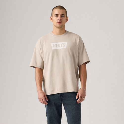 Erkek Loose Fit Bisiklet Yaka Bej T-Shirt - 001TR-0002