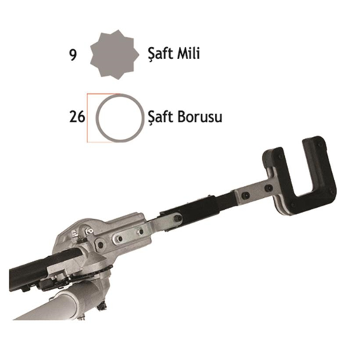 26mmx9diş Motorlu Tırpan Kancalı Badem Zeytin Sarsıcı Hasat Aparatı