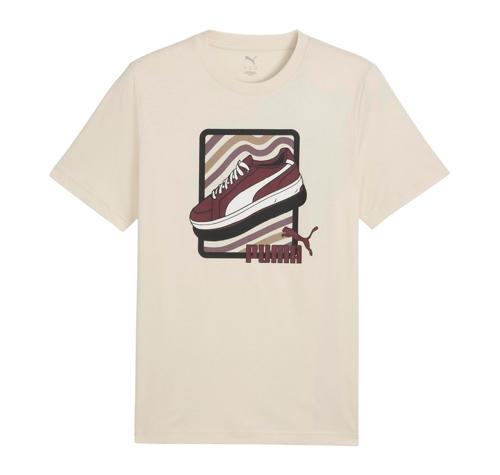 688033-87 Puma Graphıc Tee Erkek T-Shirt Krem