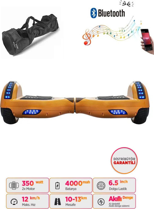Elektrikli Kaykay Hoverboard 6.5 Inch Full Ledli Çanta Hediyeli