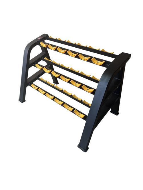 18’li Profesyonel 3 Katlı Çelik Dumbell Sehpası – Sağlam & Kaymaz Dumbell Rack