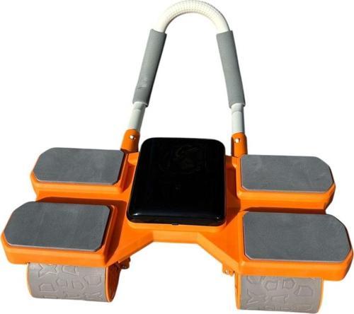Sayaçlı Ab Carver Pro Roller 4 Otomatik Geri Tepme Karın Egzersiz Tekeri + Diz Matı