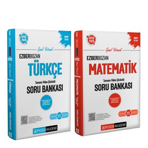 Pegem Yayınları 2026 KPSS Türkçe ve Matematik Soru Bankası Seti 2 Kitap