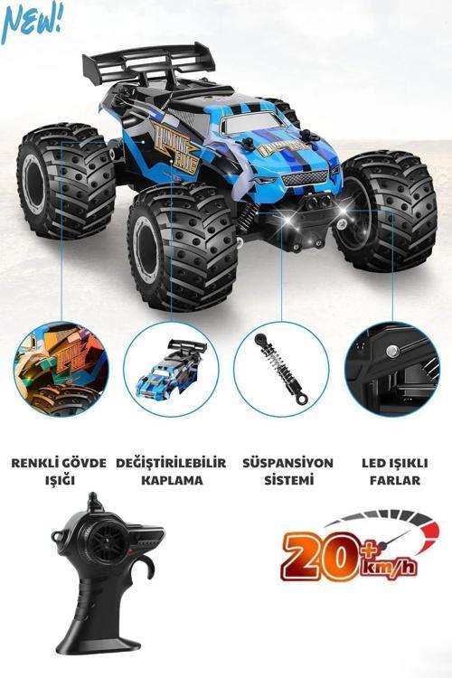 Uzaktan Kumandalı Şarjlı Led Işıklı Drift Atan 20 Km Hız Yapan Yüksek Hızlı Off Road Oyuncak Araba