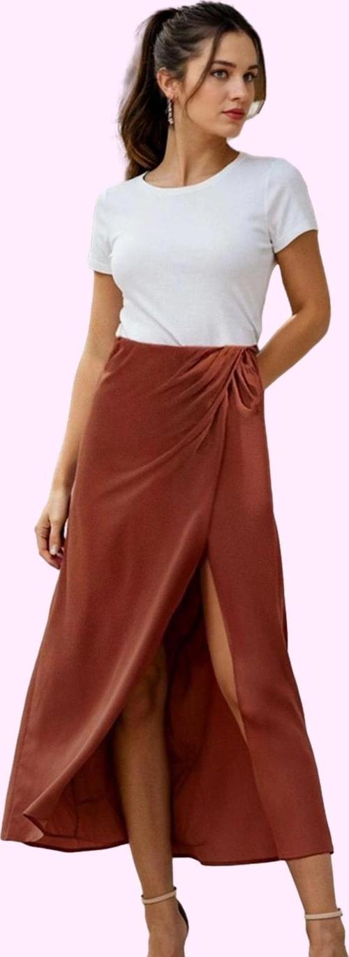 Kadın Maxi Boy A line Dokuma Etek Şık Büzgü Detaylı Yazlık Günlük Tarz Yaz Aylarının Vazgeçilmezi